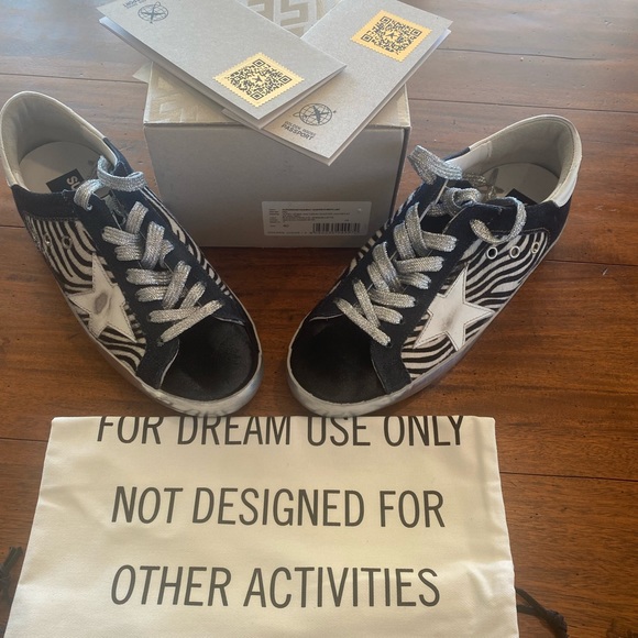 Golden Goose Superstar double quarter zebra & denim. Size 40 - Picture 3 of 7